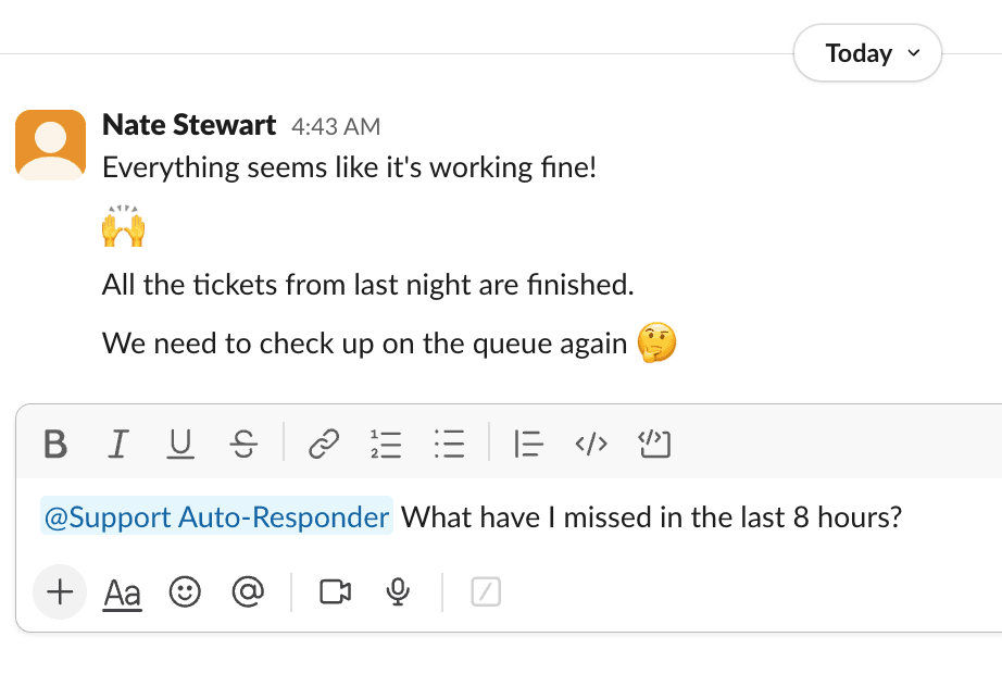 AI Support Assistant handling customer support conversations